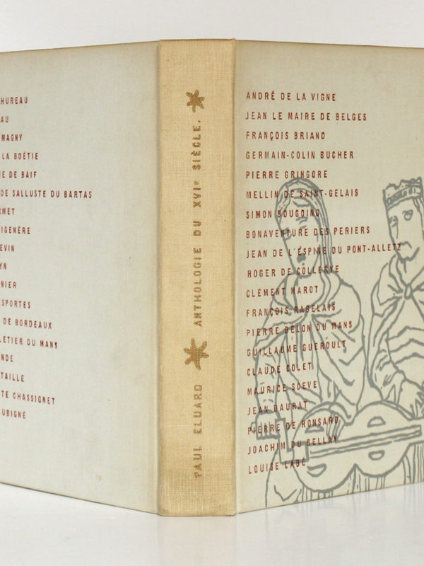 La poésie du passé du douzième au dix-huitième siècle, présenté par Paul Éluard. Club français du livre, 1954. Reliure : dos et plats.