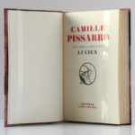 Lettres à son fils Lucien, Camille Pissarro. Albin Michel, 1950. Page titre.