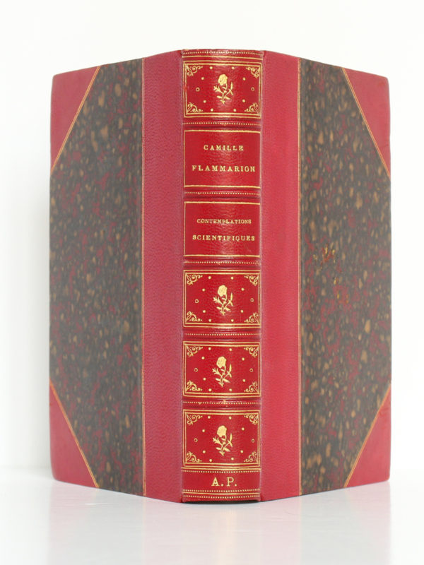 Contemplations scientifiques (Première série), Camille Flammarion. Librairie Hachette & Cie, 1876. Reliure : dos et plats.