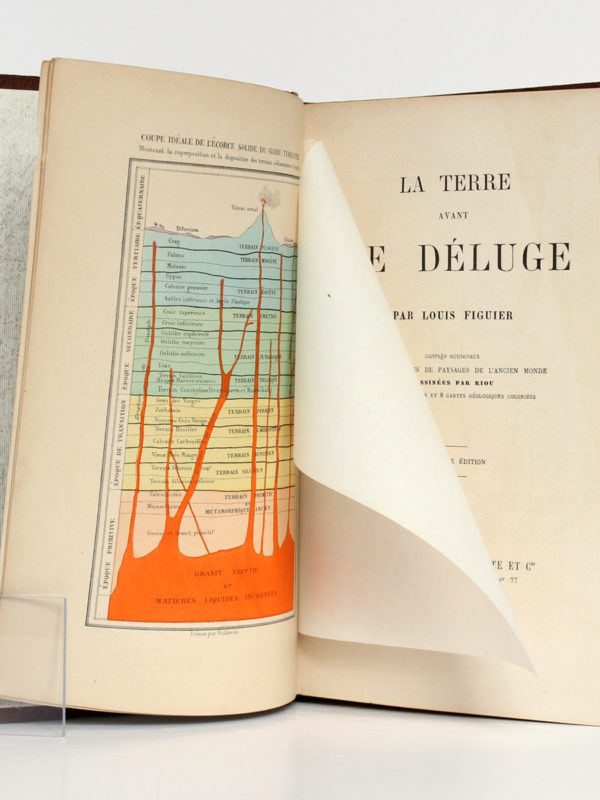 La Terre avant le déluge, Louis FIGUIER. Hachette, 1864. Frontispice et page titre.
