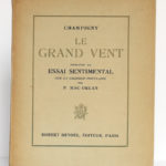 Le Grand Vent, CHAMPIGNY, Essai de P. MAC-ORLAN, Illustrations de Béatrice APPIA. Librairie des Trois-Magots/Denoël, 1929. Couverture.