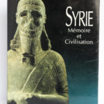 Syrie Mémoire et Civilisation. Catalogue exposition, 1993. Couverture.