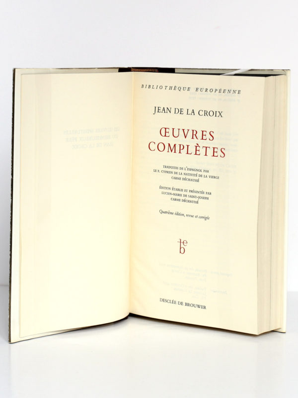 Œuvres complètes, Jean de la Croix. Desclée de Brouwer, 1967. Page titre.