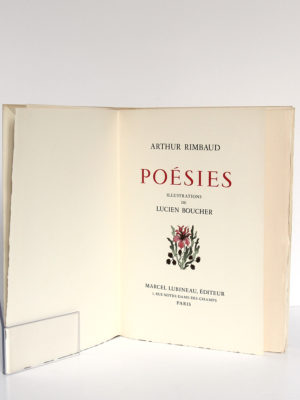 Poésies, Arthur Rimbaud. Marcel Lubineau Éditeur, 1953. Illustrations de Lucien Boucher. Page titre.