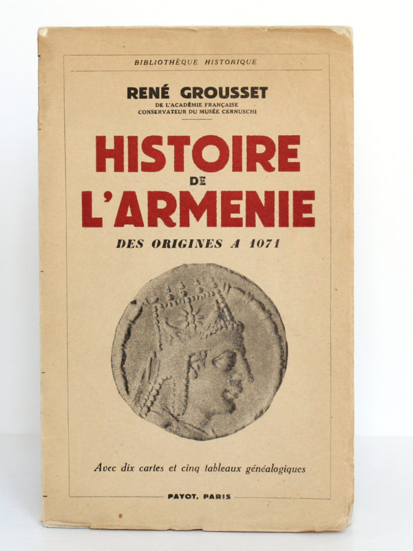 Histoire de l'Arménie, René Grousset. Payot, 1947. Couverture.