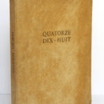 Quatorze Dix-huit, Marcel BROCHARD. Mémoire relié, Lyon/Nantes, 1953. Couverture.