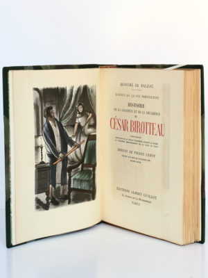 César Birotteau, Honoré de BALZAC. Dessins de Pierre LEROY. Éditions Albert Guillot, 1948. Frontispice et page titre.