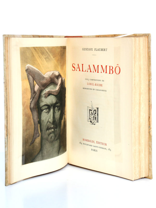 Salammbo, Gustave FLAUBERT. Dessins de LOBEL-RICHE. Rombaldi, 1939. Frontispice et page titre.