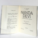 Nanda Devi, troisième expédition française à l'Himalaya, J.-J. LANGUEPIN, L. PAYAN. Arthaud, 1952. Page titre.