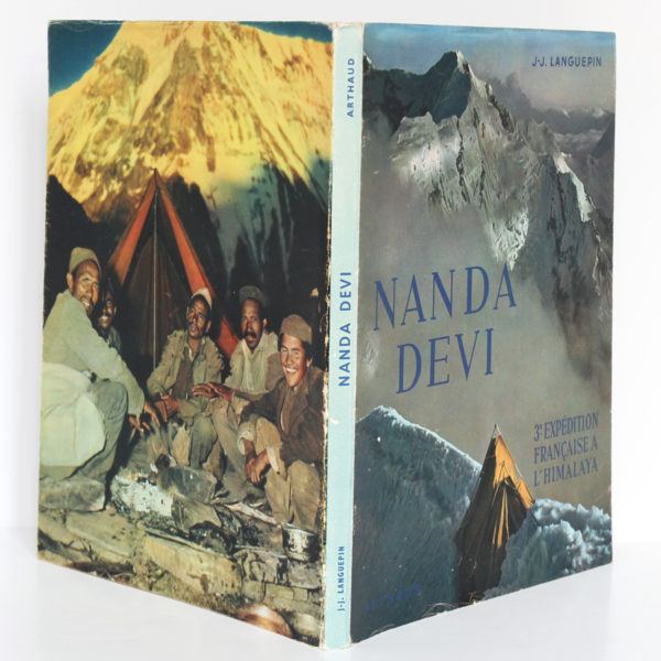 Nanda Devi, troisième expédition française à l'Himalaya, J.-J. LANGUEPIN, L. PAYAN. Arthaud, 1952. Couverture : dos et plats.