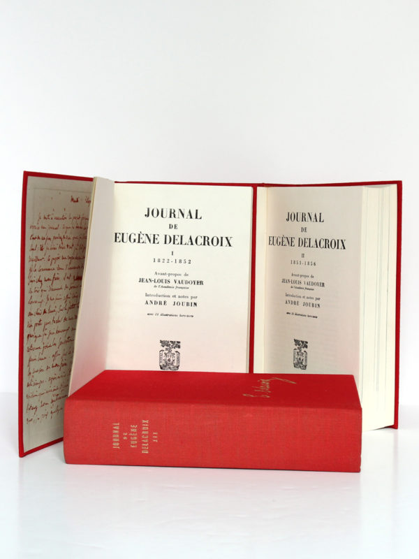 Journal de Eugène Delacroix. Librairie Plon, 1960. 3 volumes. Pages titres volumes 1 et 2.