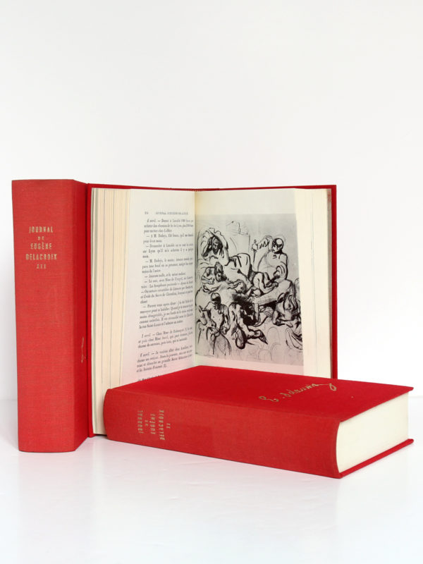 Journal de Eugène Delacroix. Librairie Plon, 1960. 3 volumes. Pages intérieures volume 1.