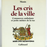 Les cris de la ville, Massin. Gallimard-nrf, 1978. Couverture.