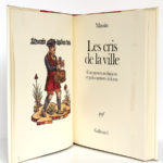 Les cris de la ville, Massin. Gallimard-nrf, 1978. Frontispice et page titre.