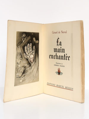 La main enchantée, Gérard de Nerval. Illustrations de Emmanuel Blanche. Éditions Marcel Besson, 1943. Frontispice et page-titre.