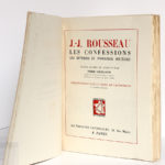 Les Confessions, Les Rêveries du promeneur solitaire, Jean-Jacques ROUSSEAU. Les Éditions Nationales, 1947. Page titre.