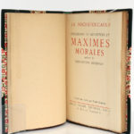 Maximes morales, La Rochefoucauld. Émile Hazan, 1930. Page titre.