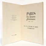 Paris Les heures glorieuses Août 1944 Le CPL prépare et dirige l'insurrection. Draeger, 1945. Page titre.