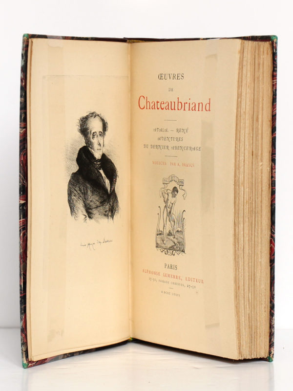 Atala, René, Aventures du dernier Abencerage, Chateaubriand. Alphonse Lemerre Éditeur, 1879. Frontispice et page titre.