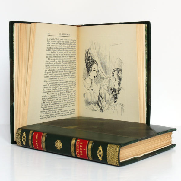 La Cousine Bette, BALZAC. Eaux-fortes de Raoul SERRES. Éditions Albert Guillot, 1948. 2 volumes. Pages intérieures 2.