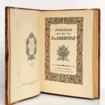 Poésies de A. de Lamartine. Le livre français H. Piazza éditeur, 1925. Page-titre.