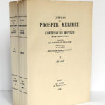 Lettres de Prosper Mérimée à la Comtesse de Montijo. Le Divan, 1936. 2 volumes. Couverture du volume 1 et dos.