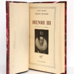 Henri III, Philippe Erlanger. nrf-Gallimard, 1948. Couverture.