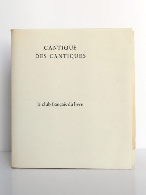 Le cantique des cantiques, 15 dessins de Matisse. Le club français du livre, 1962. Couverture.