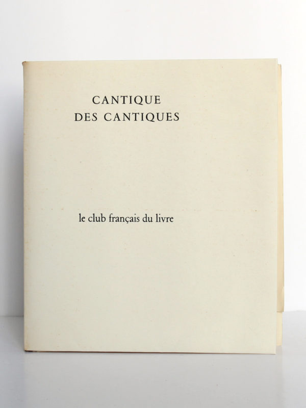 Le cantique des cantiques, 15 dessins de Matisse. Le club français du livre, 1962. Couverture.