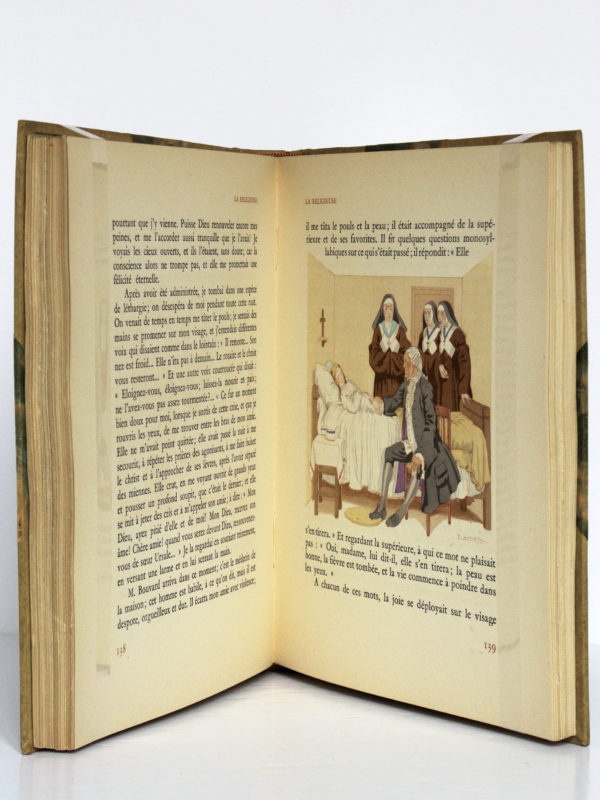 La Religieuse, Denis Diderot. Illustrations de Victor Lhuer. Éditions Arc-en-Ciel, 1943. Pages intérieures.