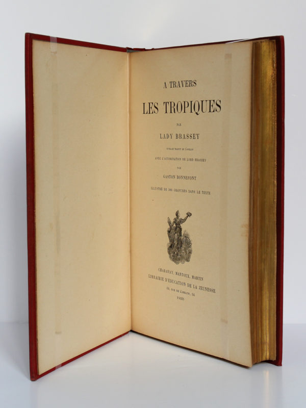 À travers les tropiques, Lady Brassey. Charavay-Mantoux-Martin, sans date [1893]. Page-titre.