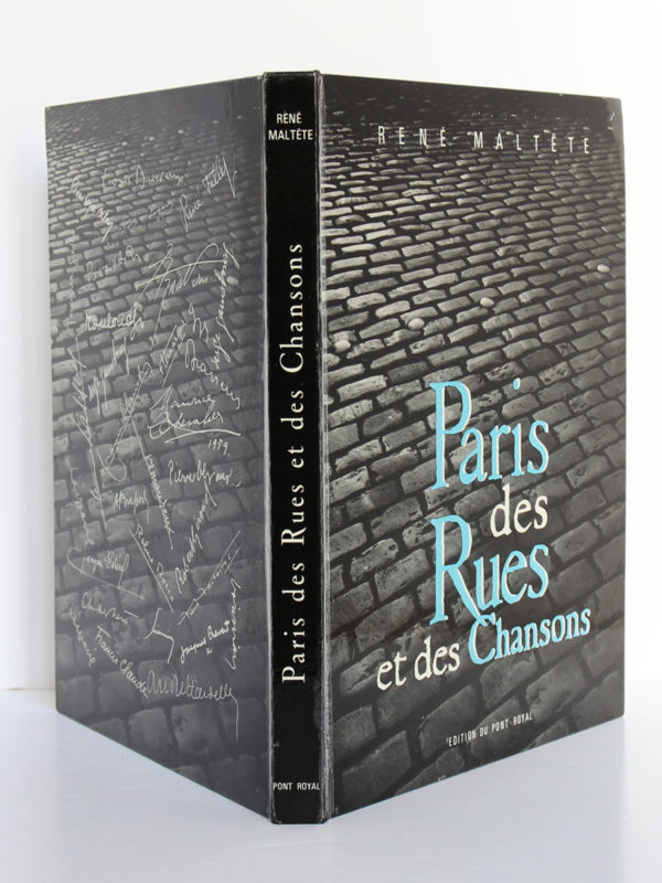 Paris des Rues et des Chansons, René Maltête. Éditions du Pont-Royal, 1960. Couverture : dos et plats.