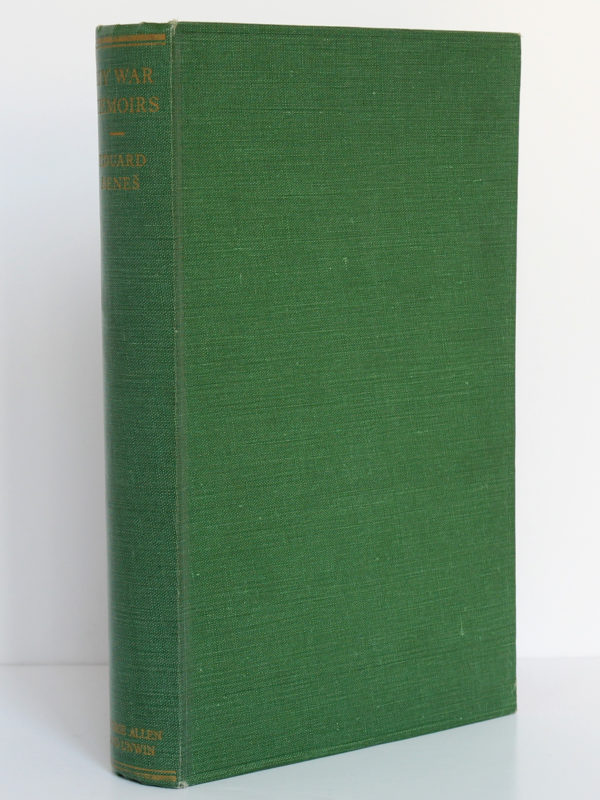 My War Memoirs, Eduard Benes. George Allen & Unwin Ltd, 1928. Reliure : premier plat et dos.
