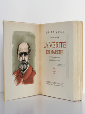 La vérité en marche, Émile Zola. Éditions Albert Guillot, 1948. Frontispice et page titre.