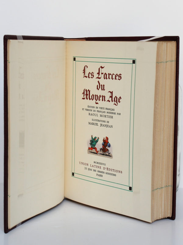 Les farces du Moyen-Âge. Union Latine d'Éditions, 1937. Page titre.