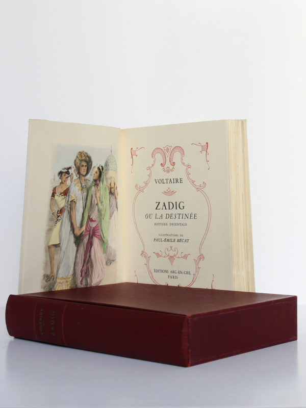 Zadig, Micromégas, Voltaire. Illustrations de Paul-Émile Bécat. Éditions Arc-en-Ciel, 1951. Frontispice et page titre.