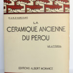 La céramique ancienne du Pérou. Le littoral. R. & M. d'Harcourt. Éditions Albert Morancé, 1924. Couverture d'un volume intérieur.