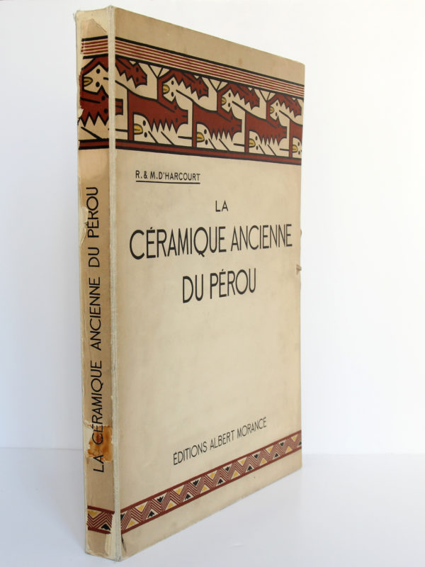 La céramique ancienne du Pérou. Le littoral. R. & M. d'Harcourt. Éditions Albert Morancé, 1924. Chemise à lacets : dos et premier plat.