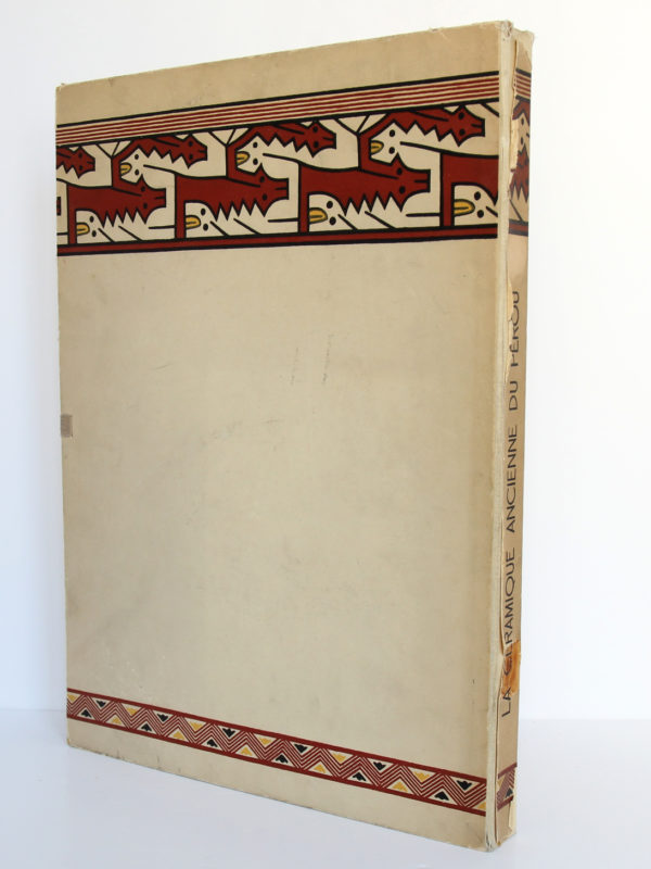 La céramique ancienne du Pérou. Le littoral. R. & M. d'Harcourt. Éditions Albert Morancé, 1924. Chemise à lacets : deuxième plat et dos.