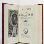 Les Caractères, La Bruyère. Chez Jean de Bonnot, 1972. Page titre et frontispice.