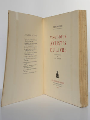 Vingt-deux artistes du livre, Pierre Mornand. Le Courrier graphique, 1948. Page titre.